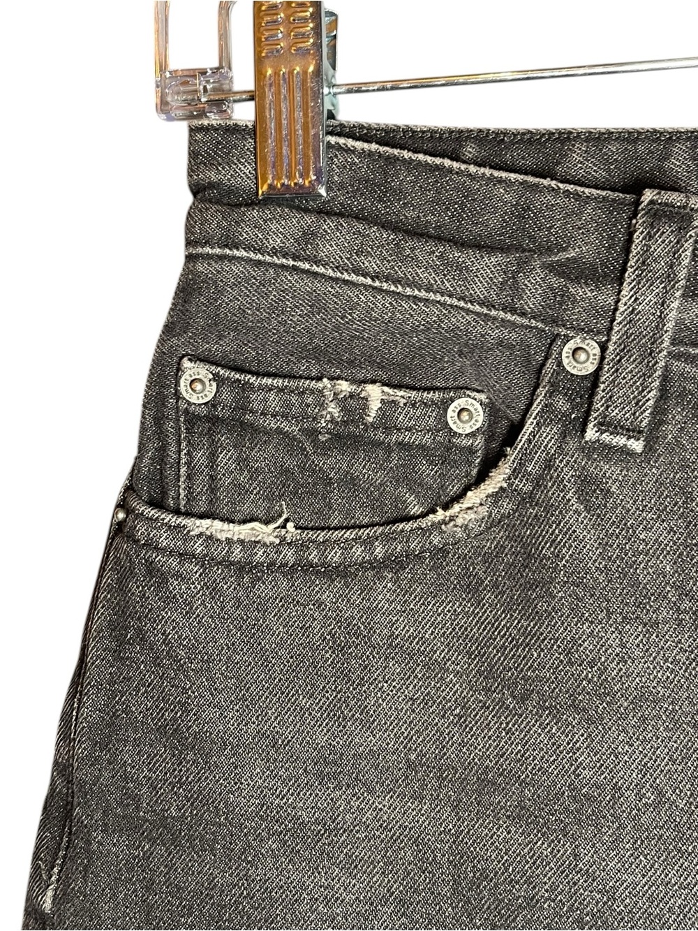 Reformation Julia‎ High Rise Cigarette Straight Leg Jeans Charcoal Size 29 - Picture 7 of 14